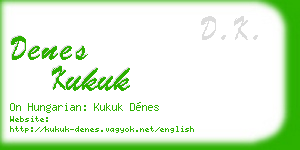 denes kukuk business card